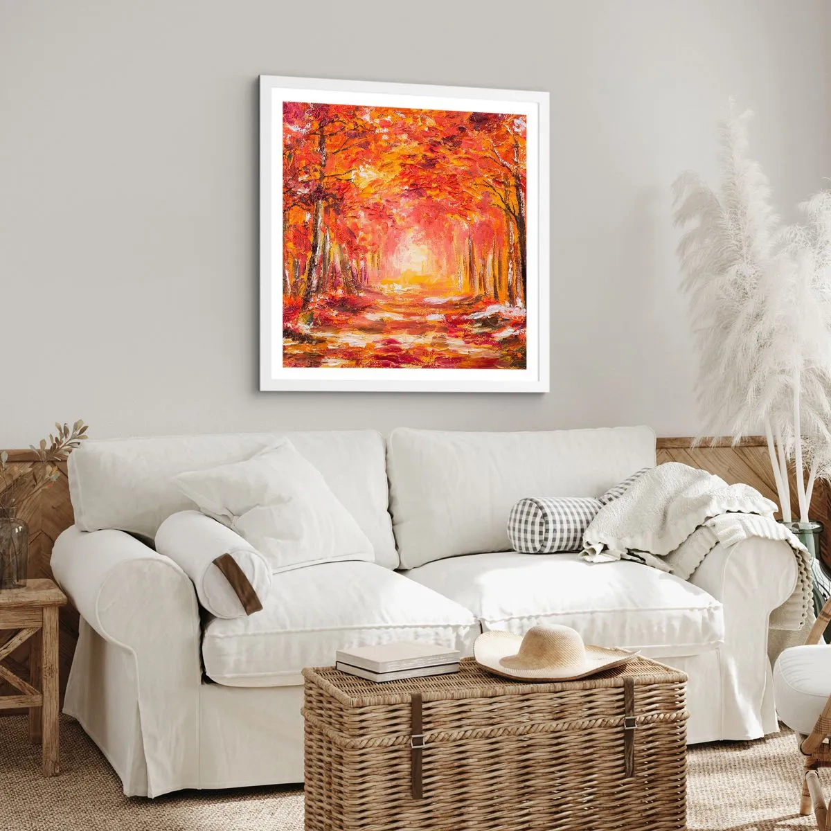 Poszter fekete keretben - Rézerdő - 60x60 cm