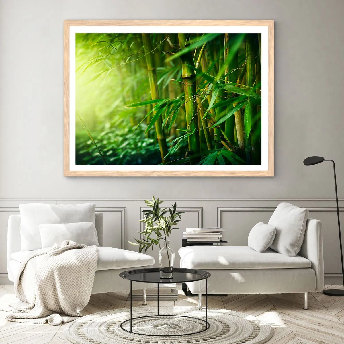 Poszter világos tölgy keretben - Megismerni magát a zöldet - 70x50 cm