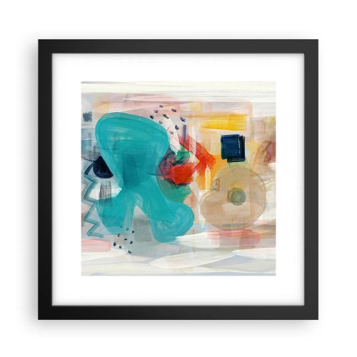 Poszter fehér keretben - Színes játék - 30x30 cm