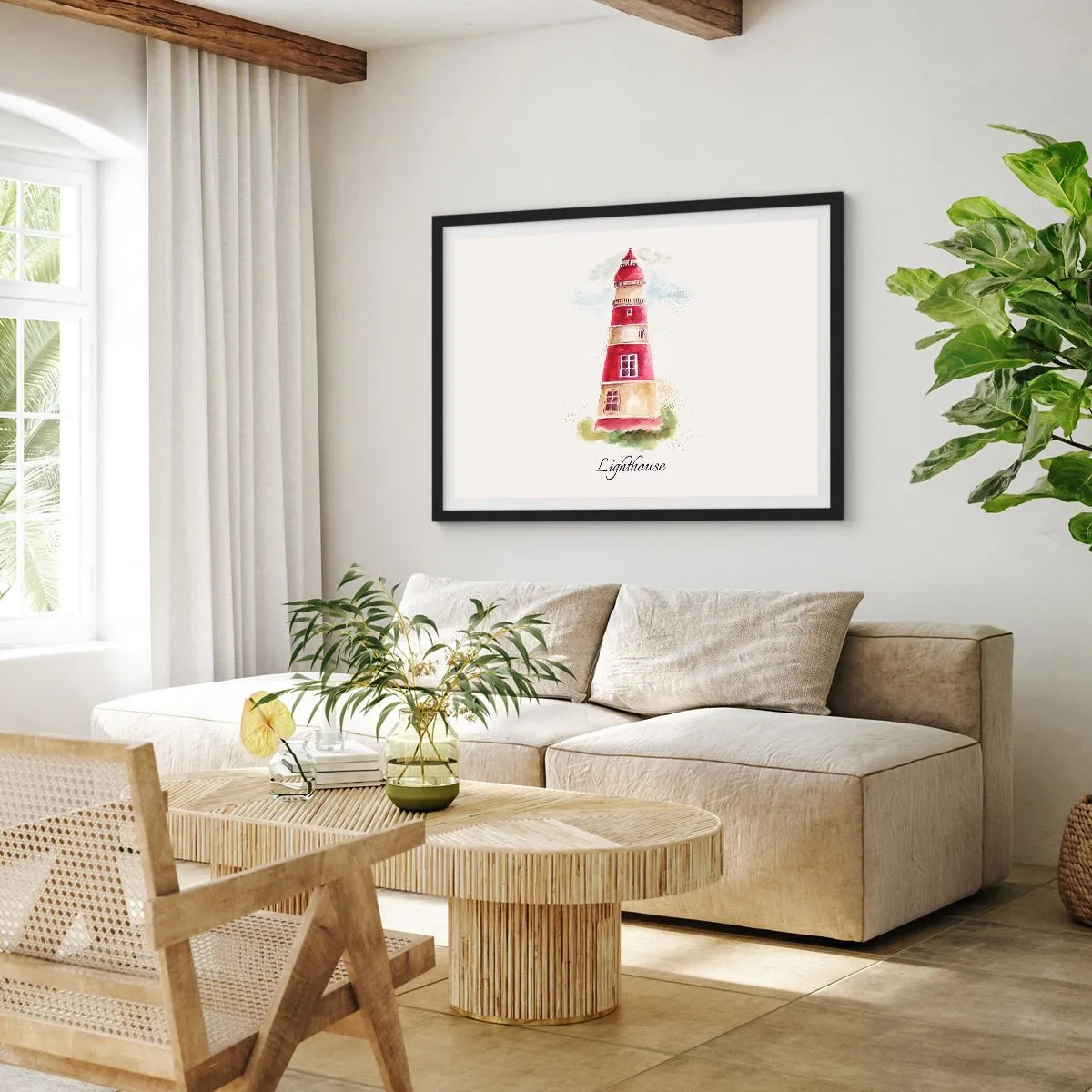 Poszter fehér keretben - Körbe mindíg időjárás - 91x61 cm