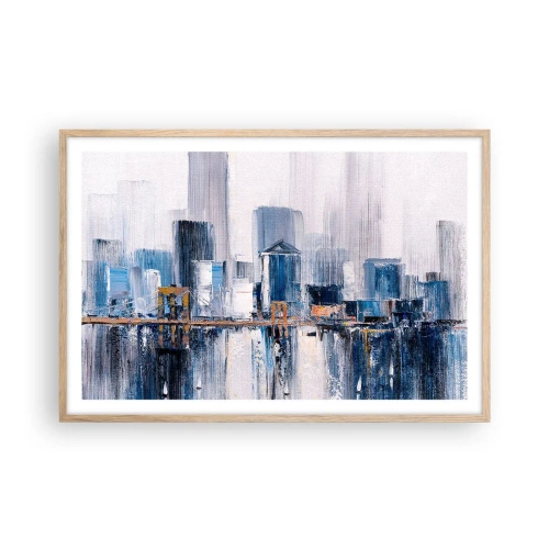 Poszter világos tölgy keretben - New York-i benyomás - 91x61 cm