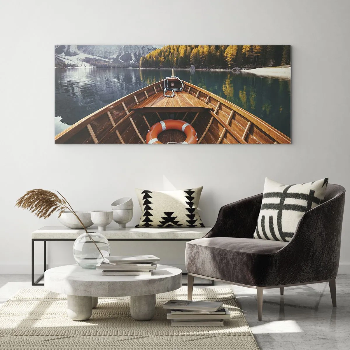 Üveg kép - Hegyi kirándulás - 90x30 cm