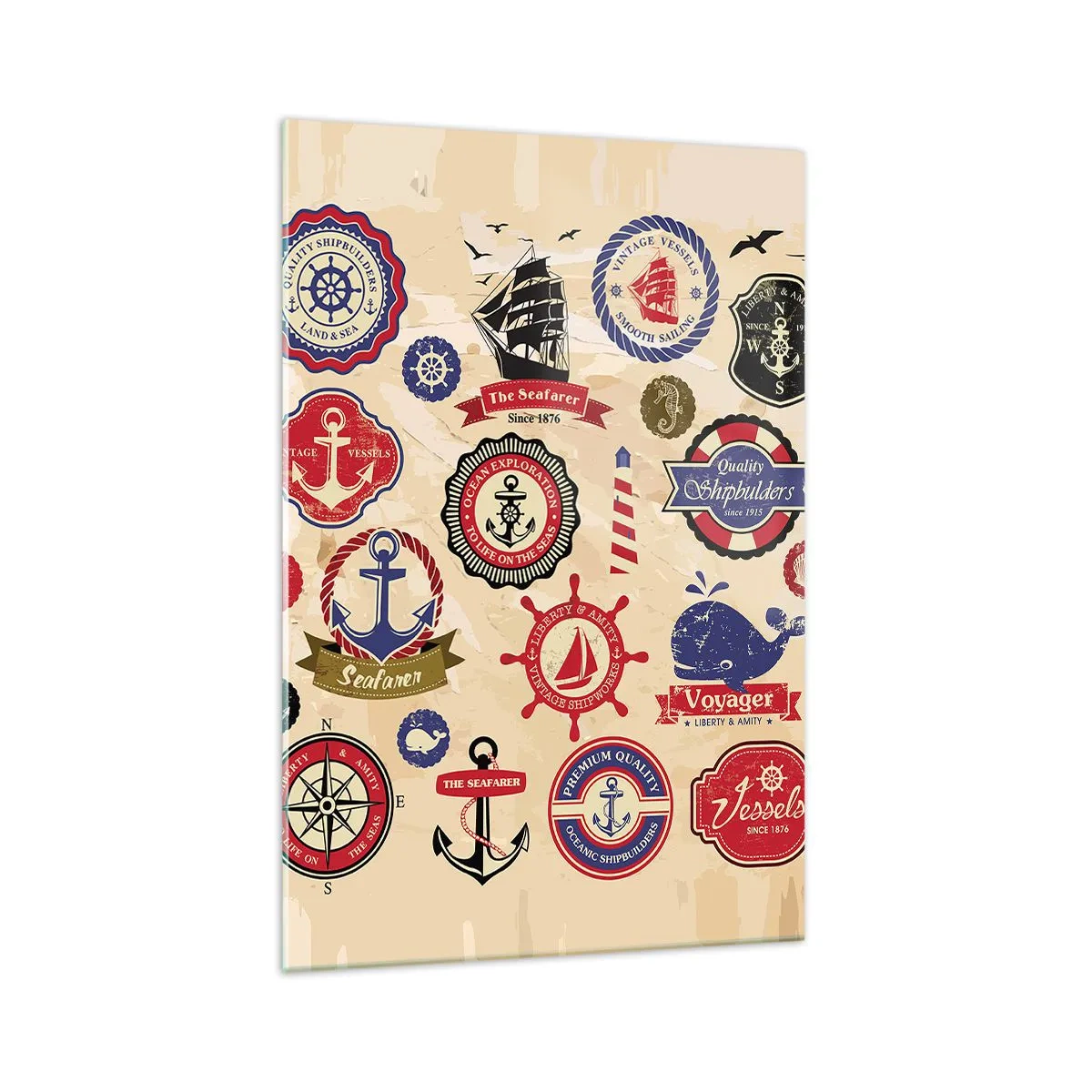 Üveg kép - Vitorlás testvériség - 70x100 cm