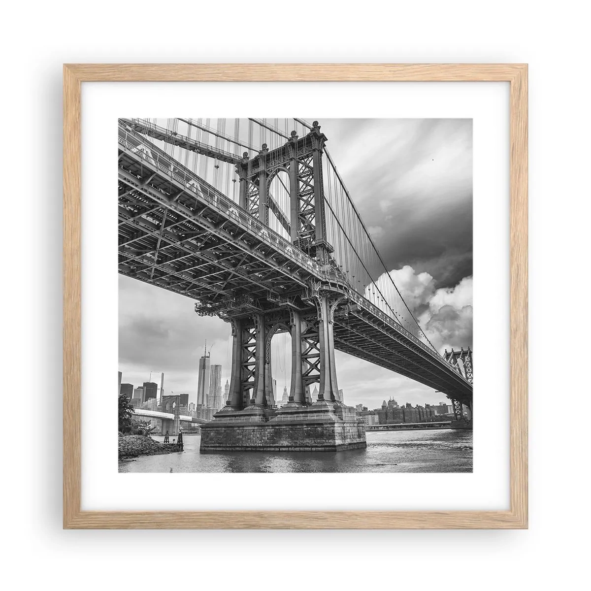 Poszter világos tölgy keretben - A város szívébe - 40x40 cm