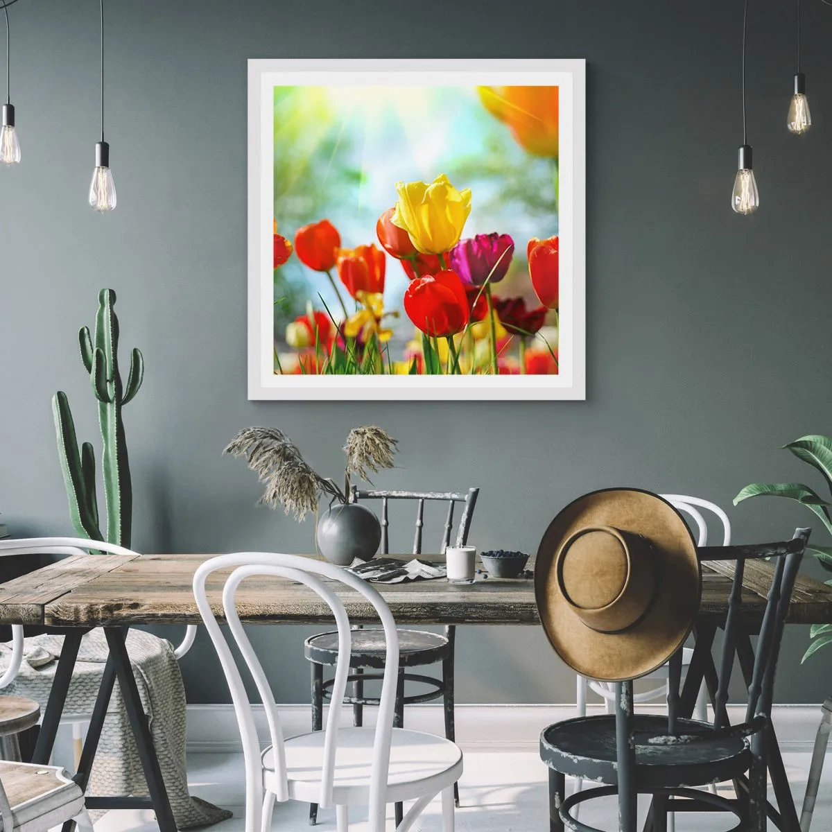 Poszter fekete keretben - A nap minden színe - 30x30 cm