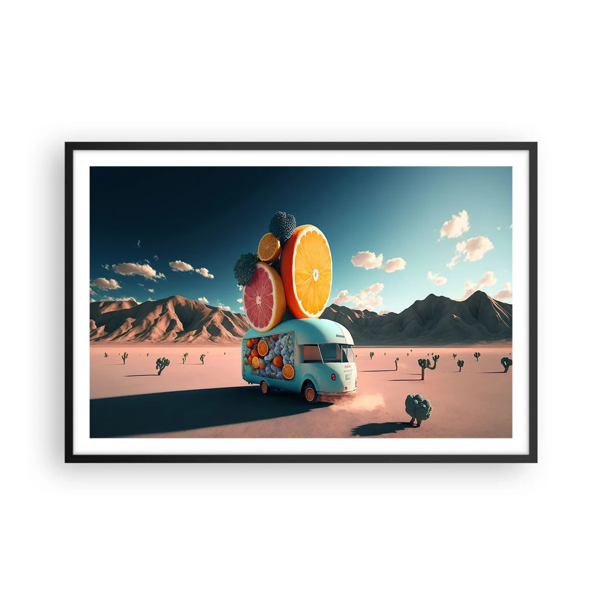 Poszter fehér keretben - A nyaralás íze - 91x61 cm