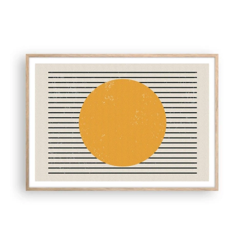 Poszter világos tölgy keretben - Az egyszerűség ereje - 100x70 cm