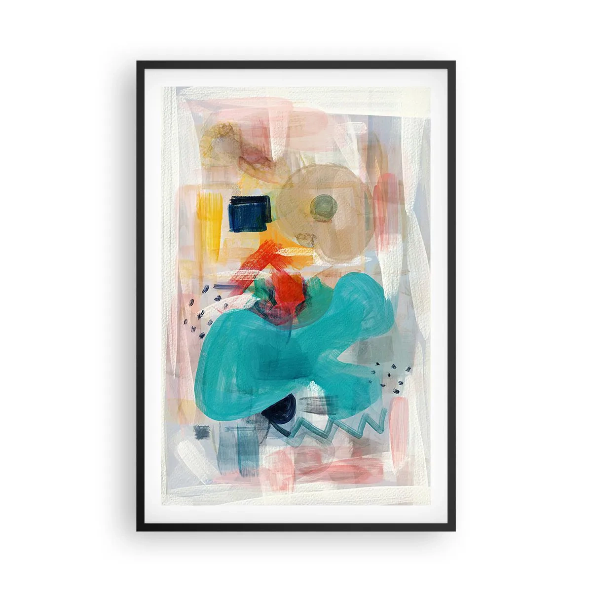 Poszter fehér keretben - Színes játék - 61x91 cm