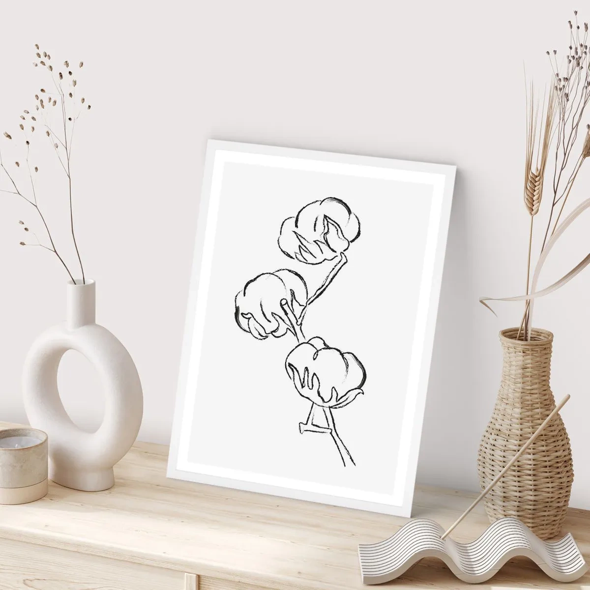 Poszter fekete keretben - Pamut pehely - 70x100 cm