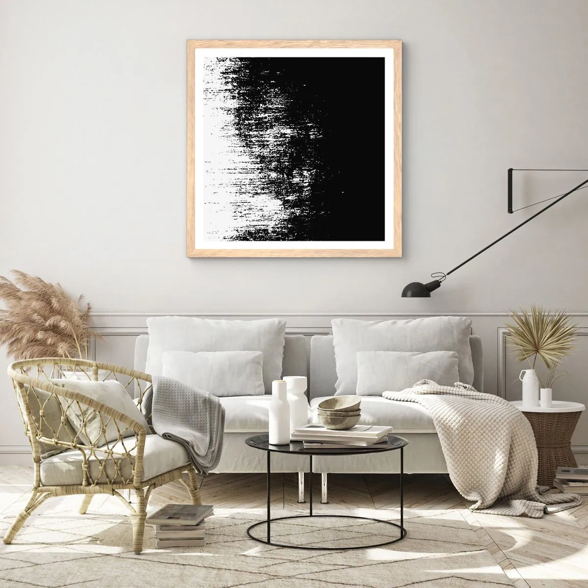 Poszter világos tölgy keretben - És a győztes ... - 40x40 cm