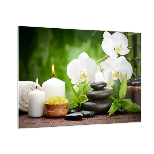 Üveg kép - Illatos, virágos, finom érintés - 100x70 cm