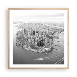 Poszter világos tölgy keretben - Hogy ne szeretném? - 60x60 cm