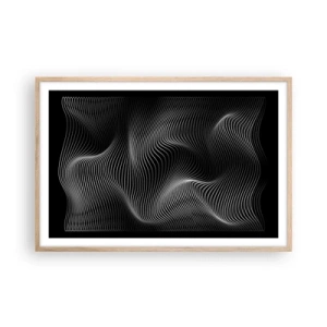 Poszter világos tölgy keretben - A fény tánca a térben - 91x61 cm