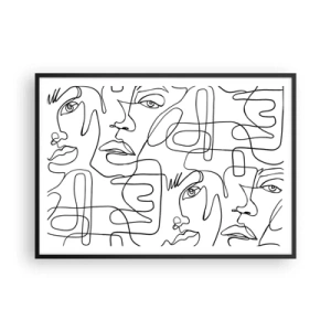 Poszter fehér keretben - Összegabalyodott érzelmekben - 100x70 cm