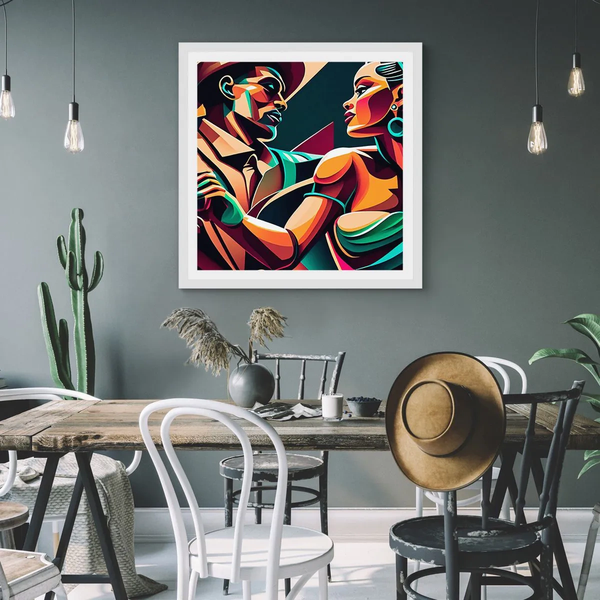 Poszter fekete keretben - A szív ritmusában - 60x60 cm