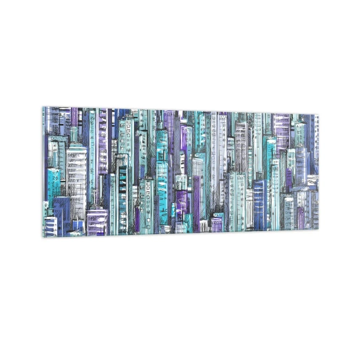 Üveg kép - Kikékült az égtől - 100x40 cm