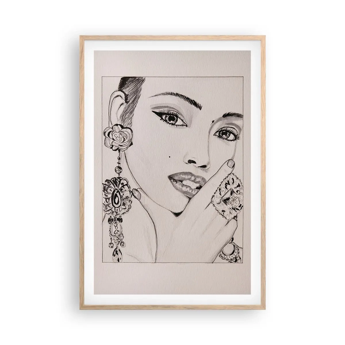 Poszter világos tölgy keretben - A legszebb ékszer - 61x91 cm