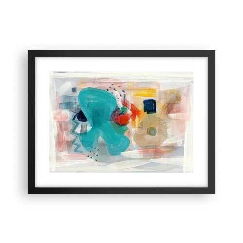 Poszter fehér keretben - Színes játék - 40x30 cm