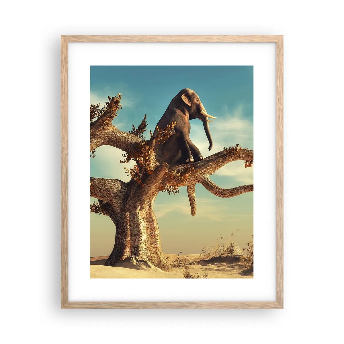 Poszter világos tölgy keretben - Egy új nézőpont - 40x50 cm