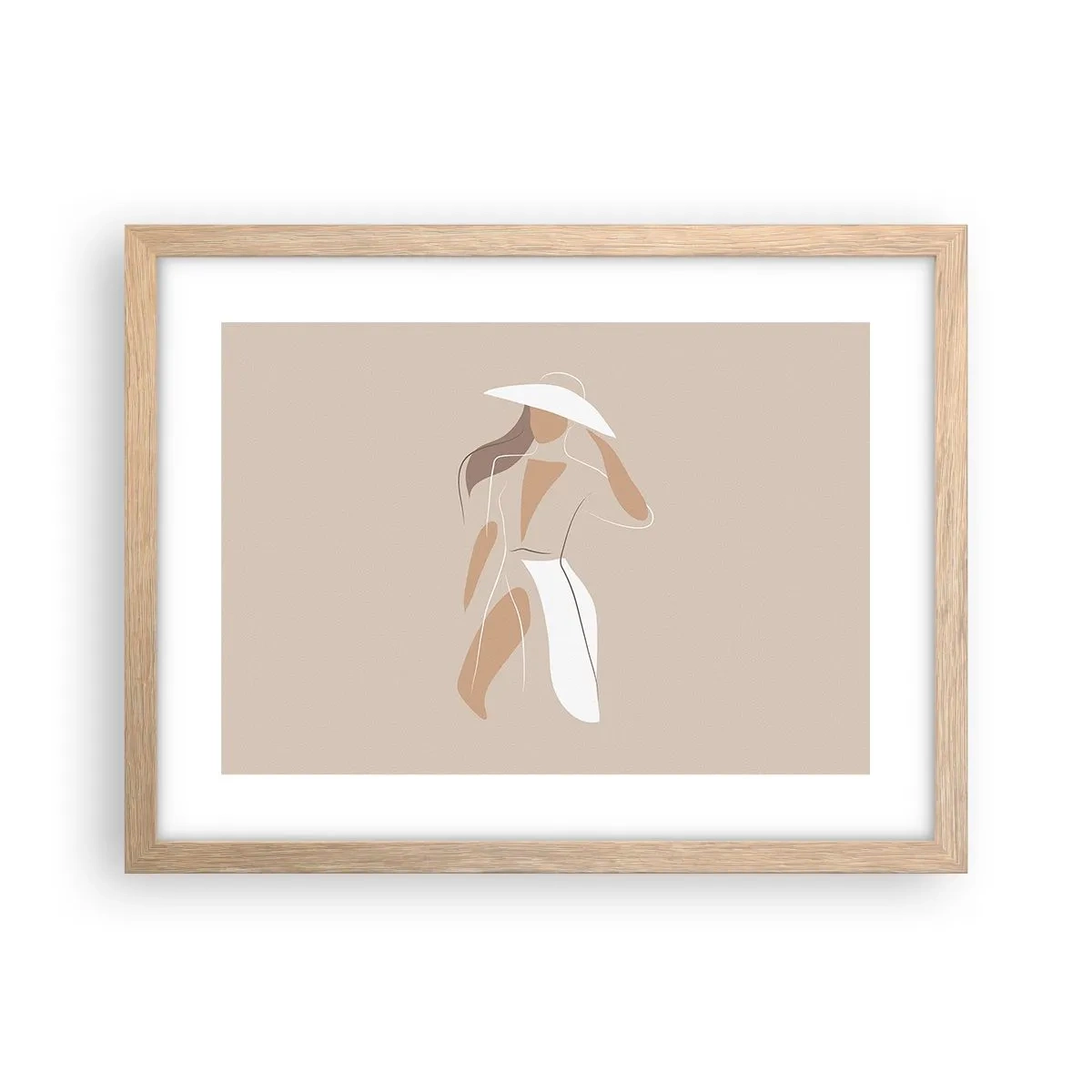 Poszter világos tölgy keretben - A divat egy játék - 40x30 cm