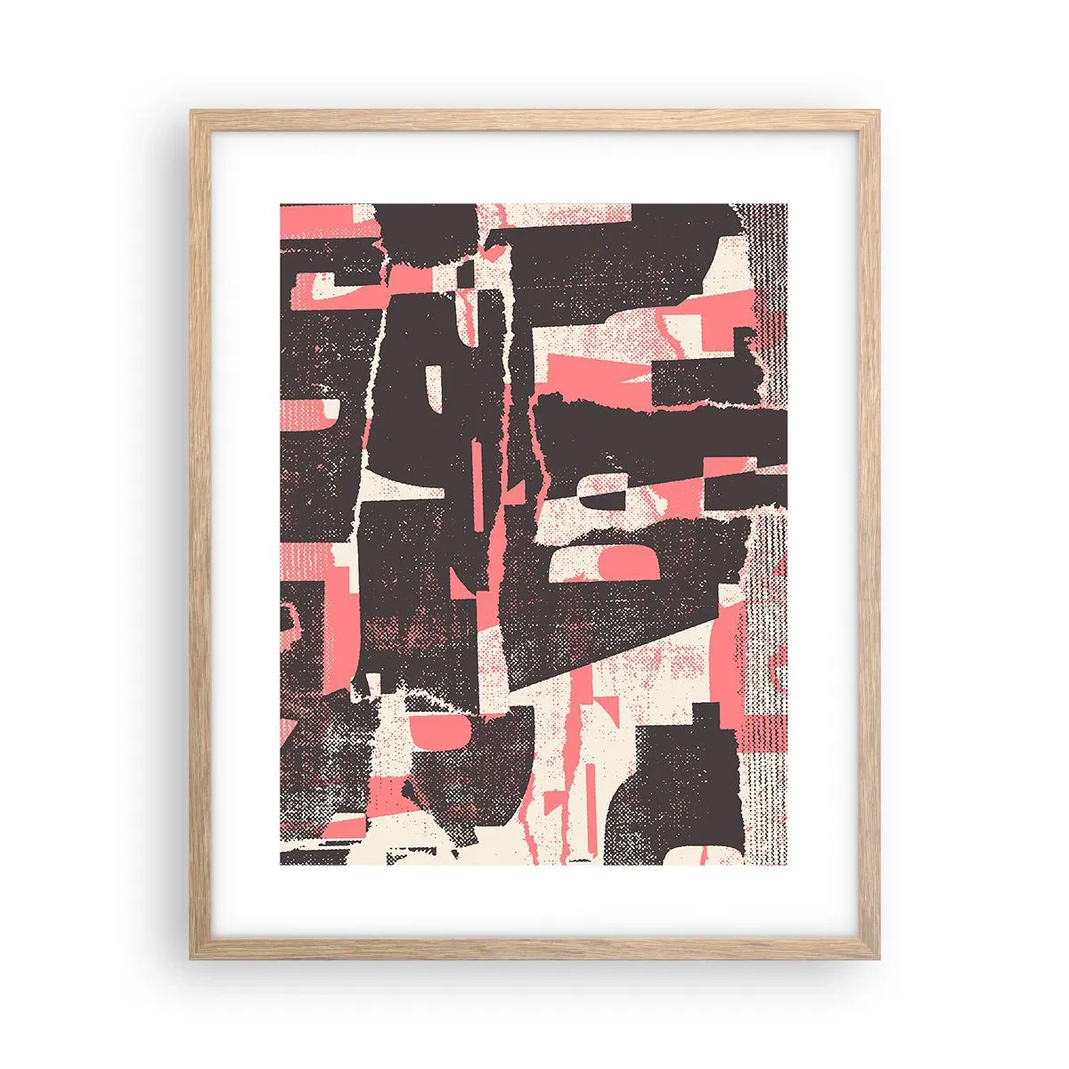 Poszter világos tölgy keretben - Minden nyüzsgés és nyüzsgés - 40x50 cm