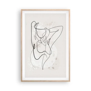 Poszter világos tölgy keretben - A csábítás művészete - 61x91 cm