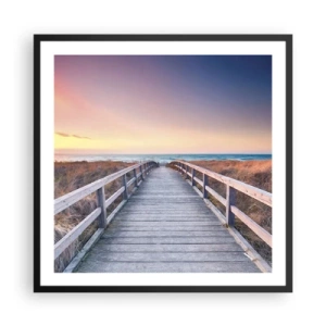 Poszter fehér keretben - Balti esti aurora - 60x60 cm