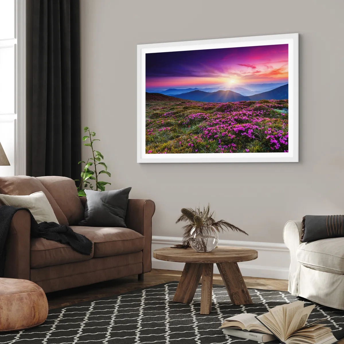 Poszter fekete keretben - A gyógynövények friss fürtjei illatoztak a mezőkről - 100x70 cm