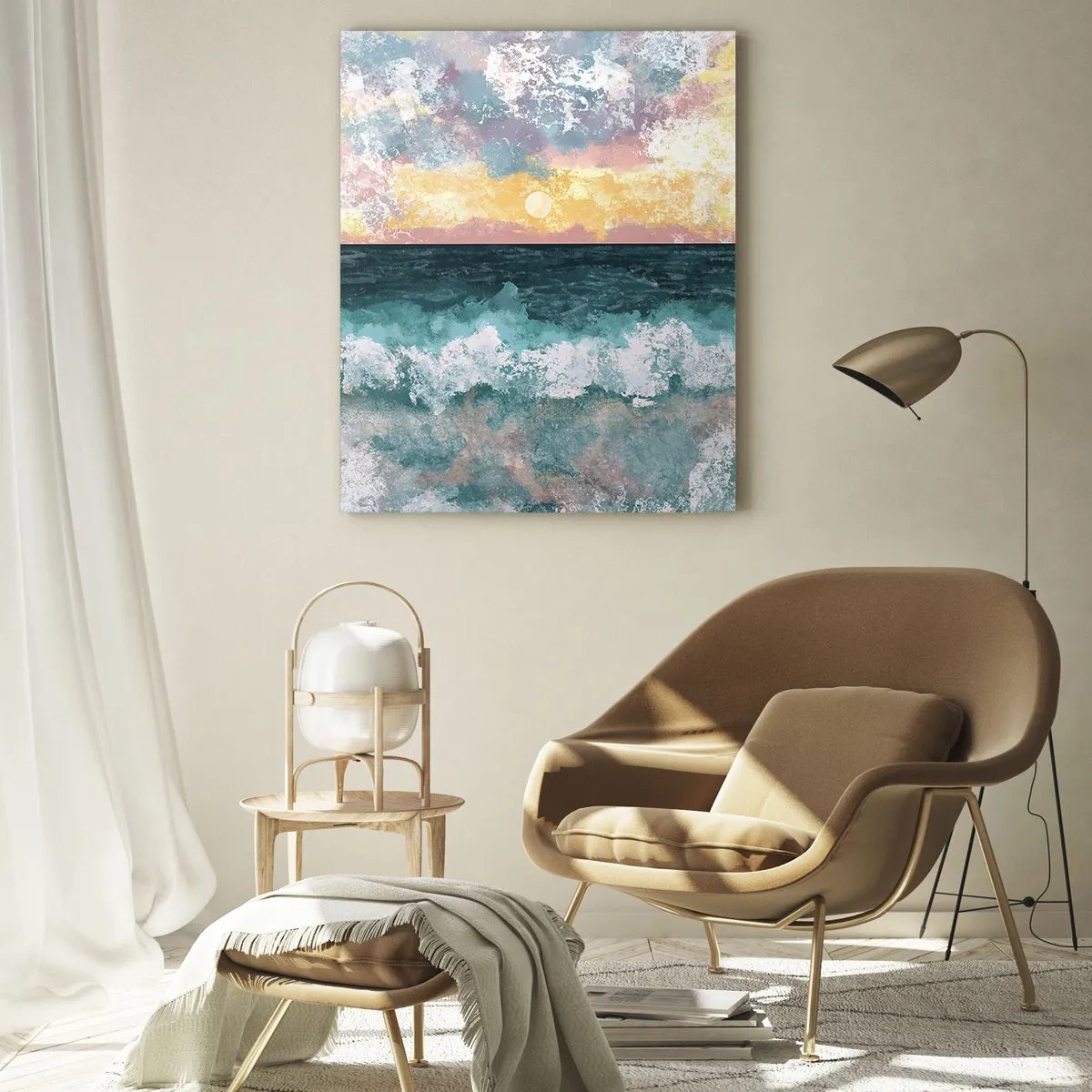 Üveg kép - Víz, fény, levegő - 80x120 cm