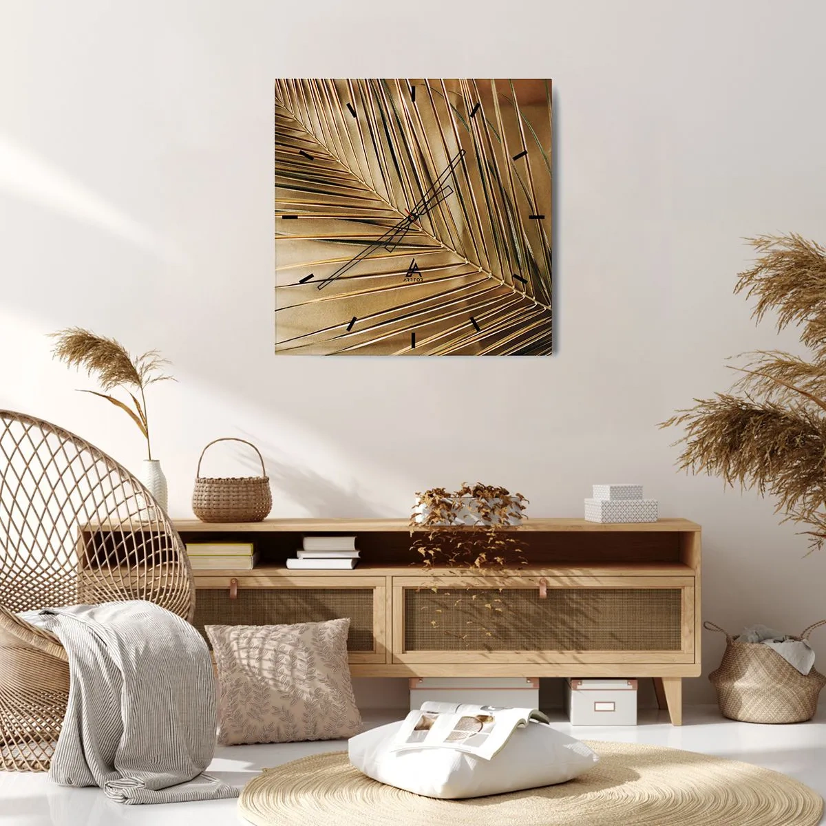 Falióra, Óra - Természetes oszlopsor - 30x30 cm