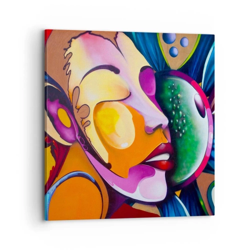 Vászonkép - Megérinteni színnel - 70x70 cm
