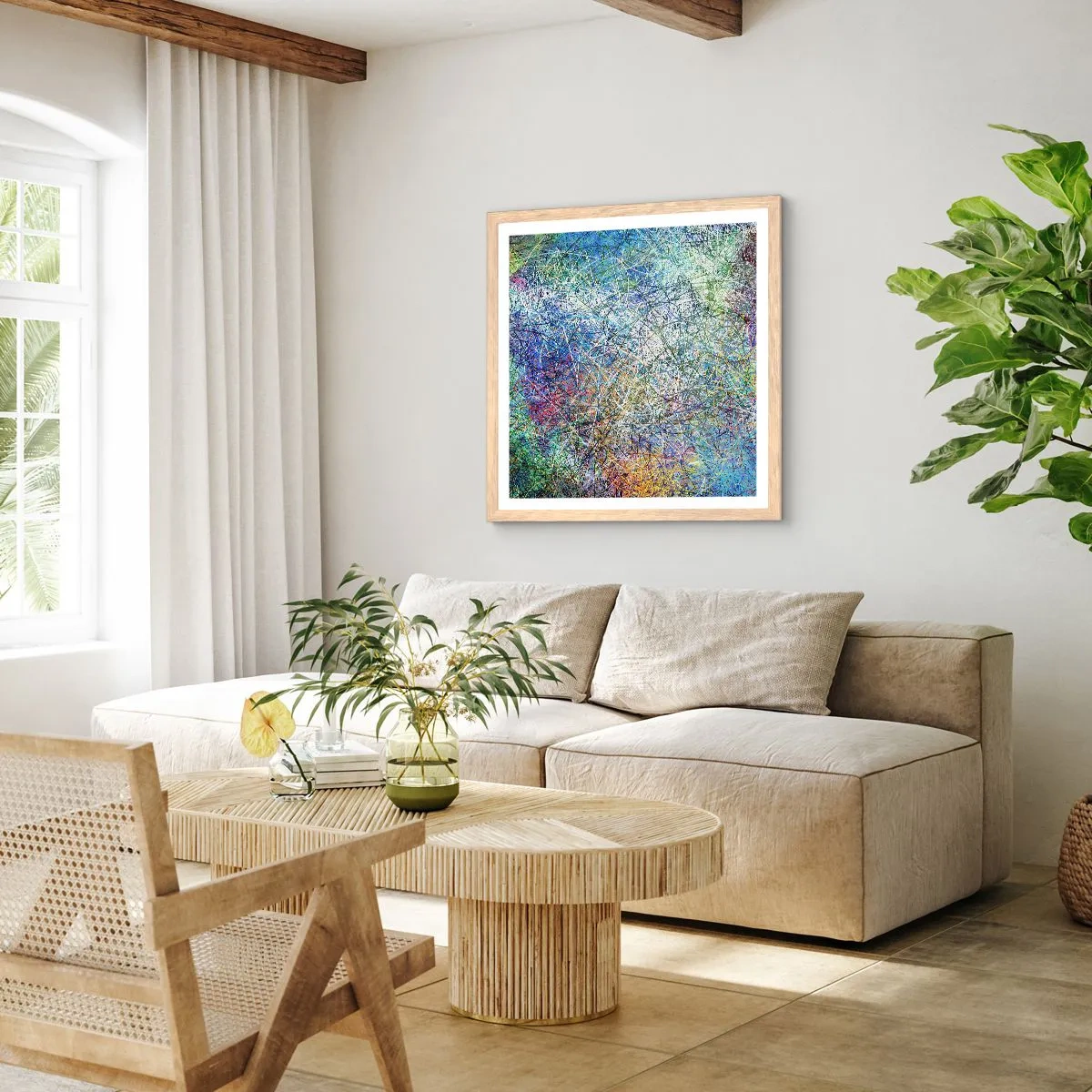 Poszter világos tölgy keretben - Ez nem olyan egyszerű - 40x40 cm