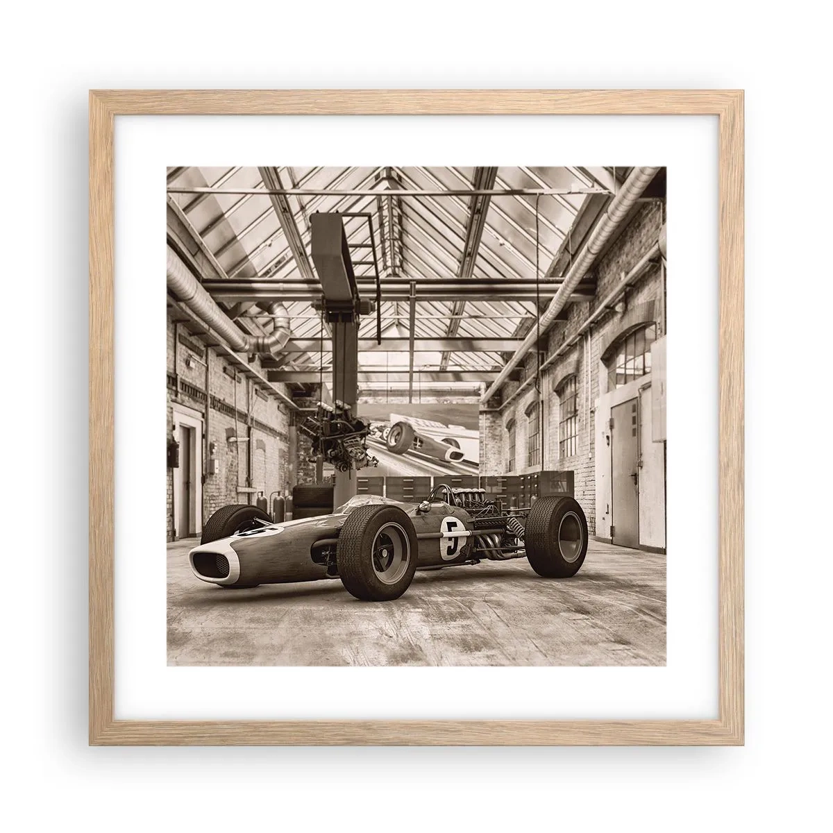 Poszter világos tölgy keretben - A győztes pihenője - 40x40 cm