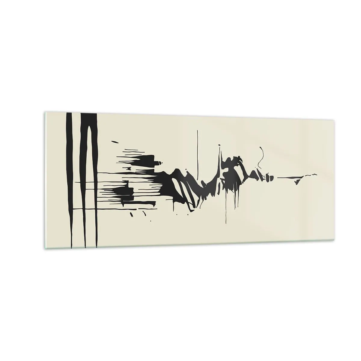 Üveg kép - Sietős absztrakció - 100x40 cm