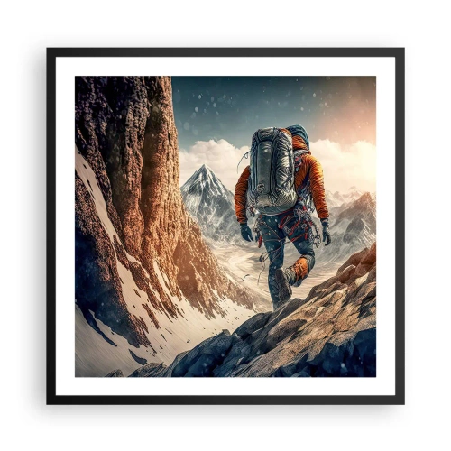 Poszter fehér keretben - Magányos harcos - 60x60 cm
