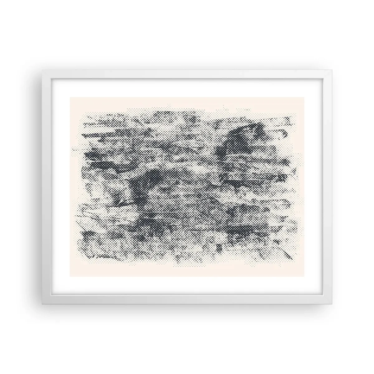 Poszter fekete keretben - Ködös kompozíció - 50x40 cm