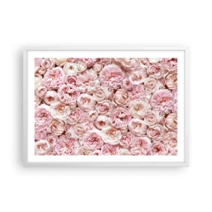 Poszter fekete keretben - Rózsákkal átszőve - 70x50 cm
