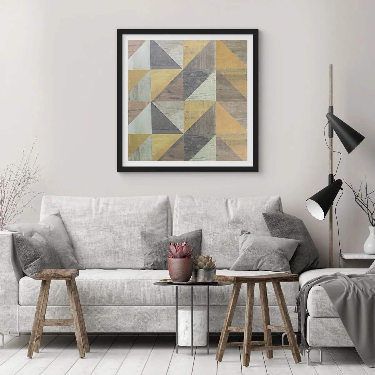 Poszter fehér keretben - A háromszög szögében - 30x30 cm