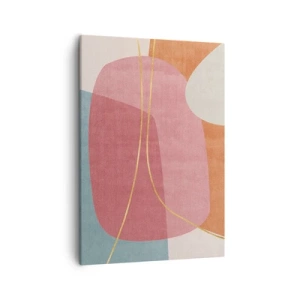 Vászonkép - Pasztell kompozíció aranyszálakkal - 50x70 cm