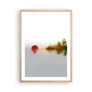 Poszter világos tölgy keretben - A béke ígérete - 50x70 cm