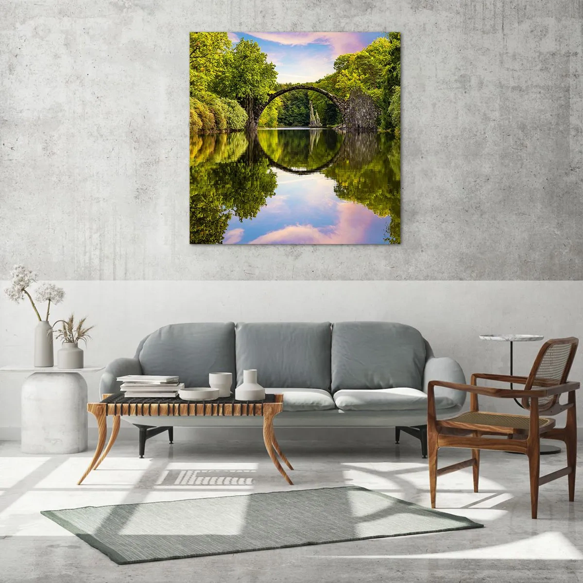 Üveg kép - A két világ találkozásánál - 70x70 cm