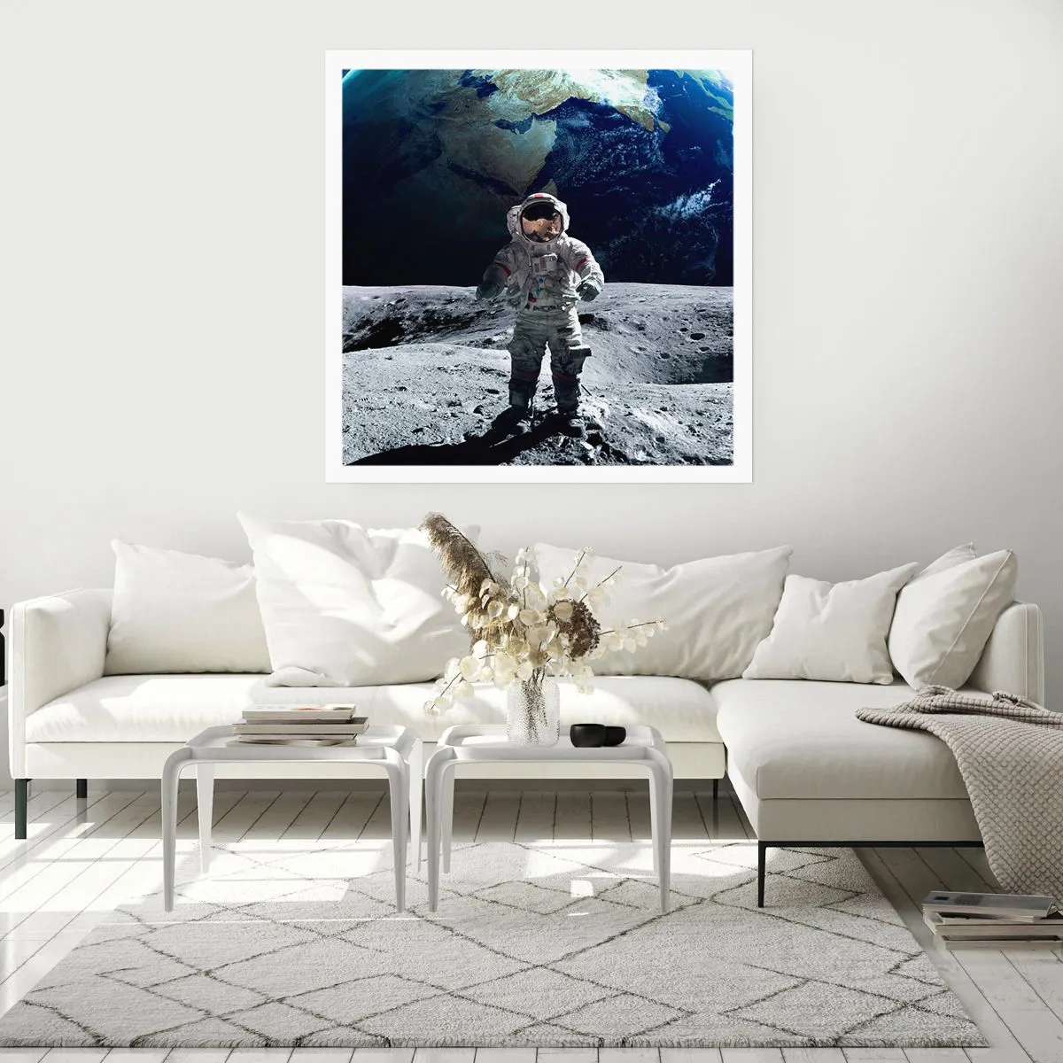 Poszter - Üdvözlet a Holdról - 60x60 cm