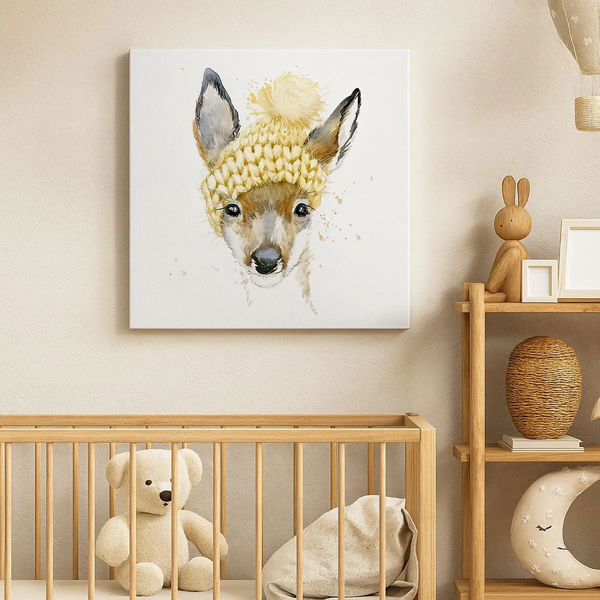 Vászonkép - Télre havas erdőben - 30x30 cm