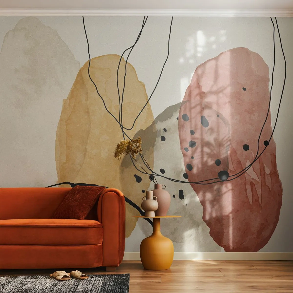 Öntapadós Fotótapéta Deluxe Sticker - Mint a könnyű, friss levegő - Absztrakció, Darab, Modern művészet - 250x175 cm