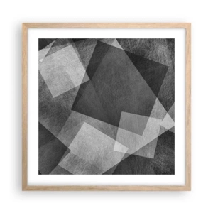 Poszter világos tölgy keretben - A tartósság és a rend örök szimbóluma - 50x50 cm