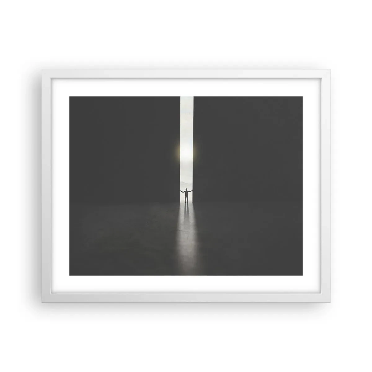 Poszter fekete keretben - Egy lépés a fényes jövő felé - 50x40 cm