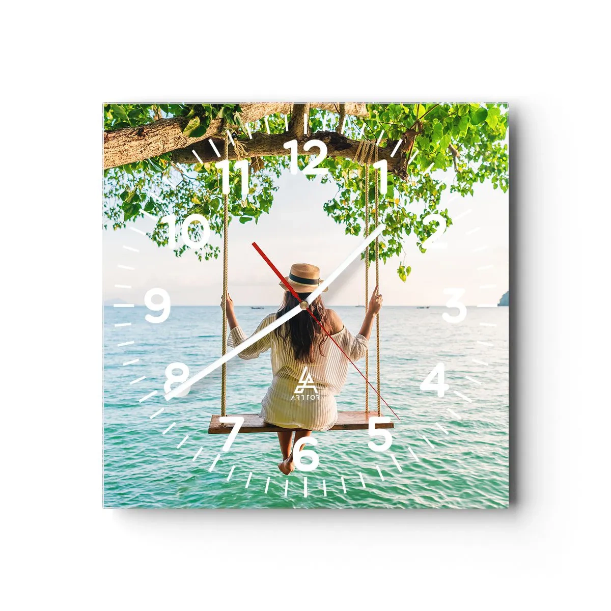 Falióra, Óra - Az élet gyönyörű - 30x30 cm