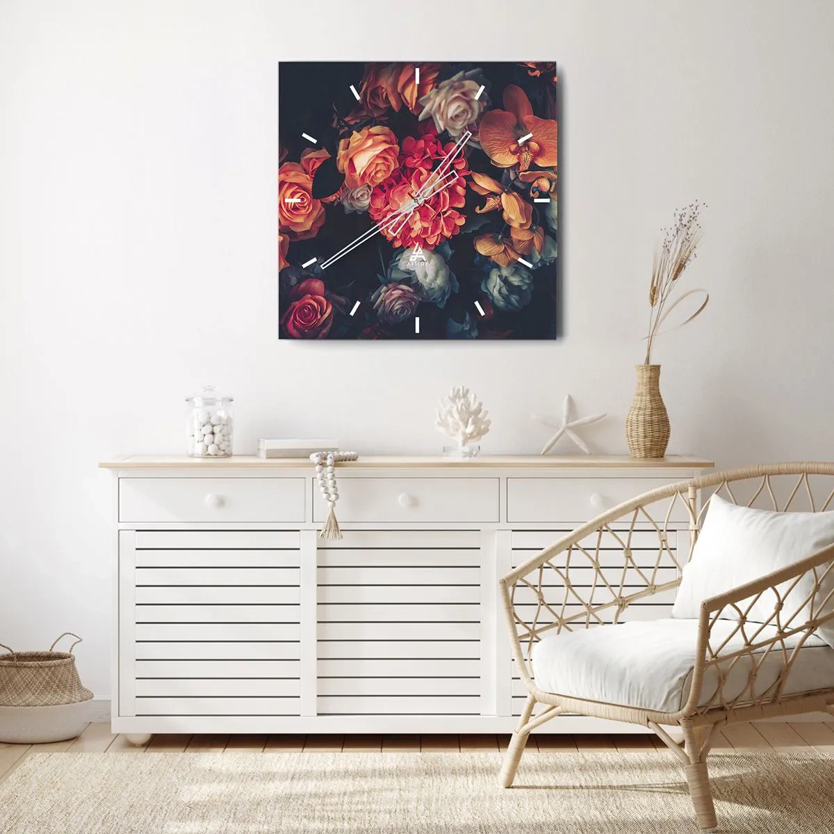 Falióra, Óra - Mint a holland mestereknél - 40x40 cm