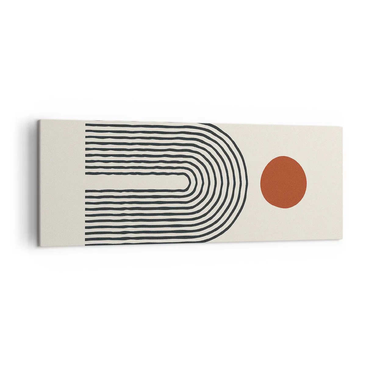 Vászonkép - Formák és színek vonzalma - 140x50 cm