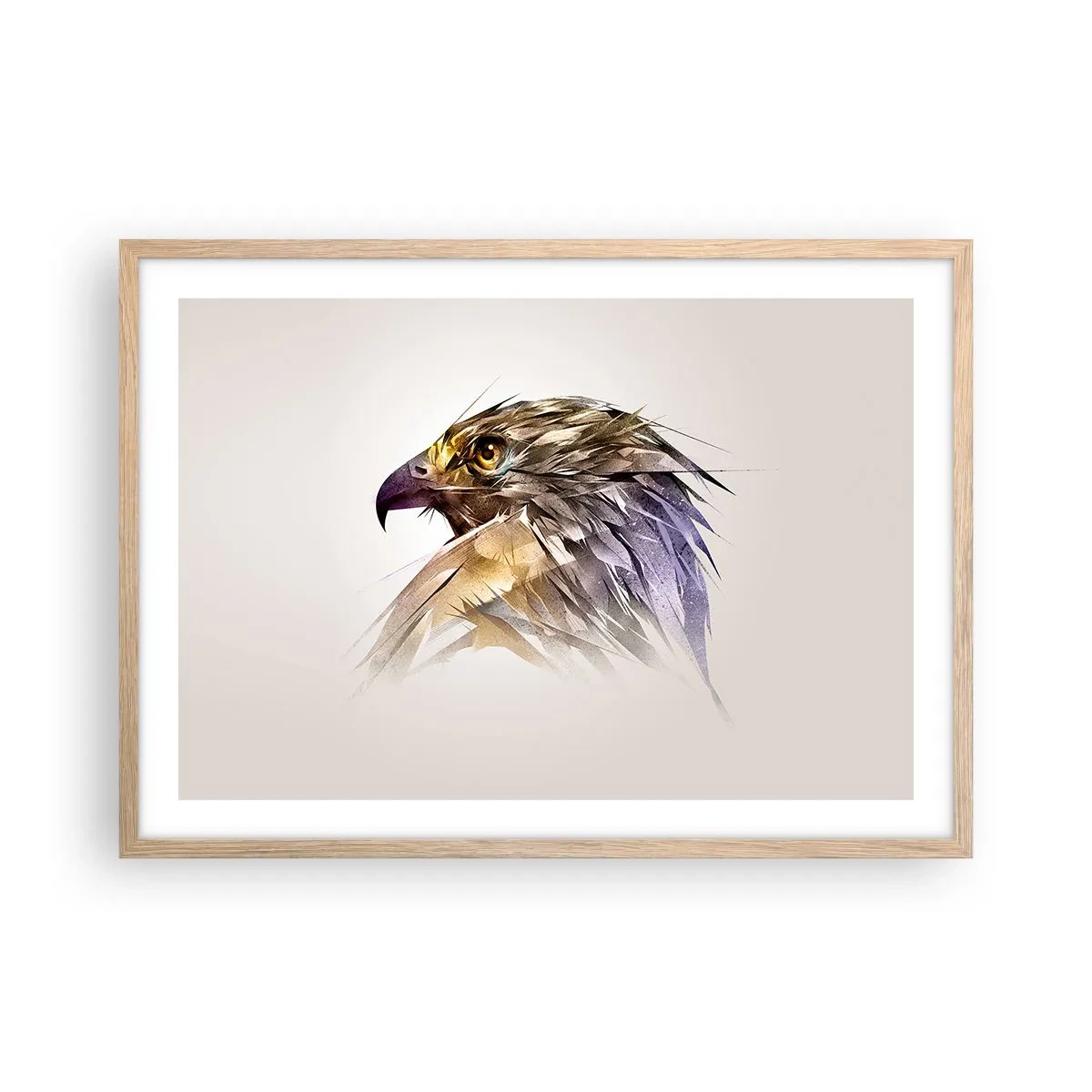 Poszter világos tölgy keretben - Egy harcos portréja - 70x50 cm